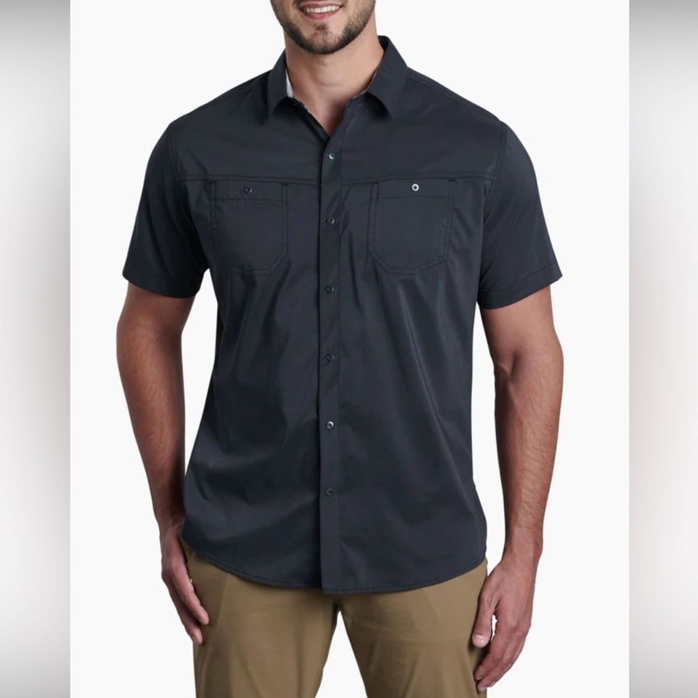 Gently used. Super cool, Kuhl button down shirt. Snap buttons.